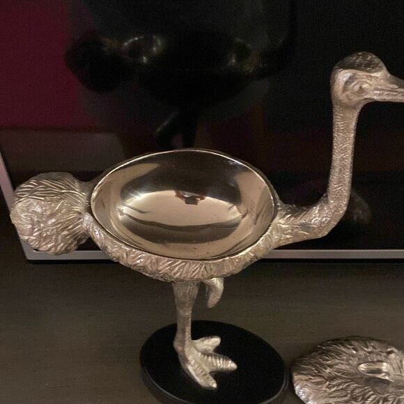 Z Gallerie Silver Ostrich Figurine box - Picture 5 of 9